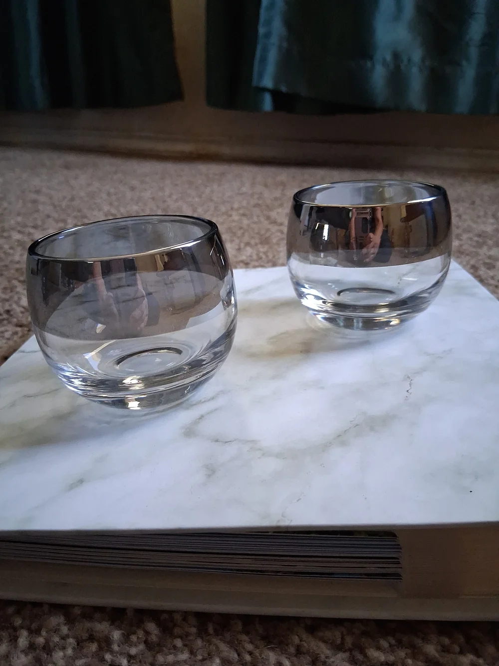 Set of 2 Clear Roly Poly Glasses